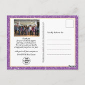 2023 Kalender Lila Modernes Foto Postkarte (Rückseite)