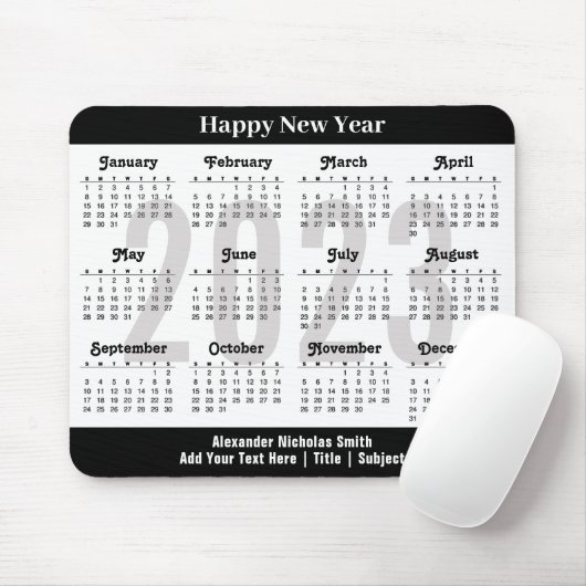 2023 Kalender Minimalistisch  Mousepad (Mit Mouse)