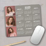 2023 Kalender mit 3 Fotocollage - taupe Mousepad<br><div class="desc">Eine 3-Foto-Collage mit einem Kalender 2023. Ein lustiger Gegenstand für das neue Jahr. Fügen Sie diesem Design 3 quadratische Fotos hinzu.</div>