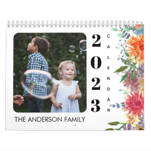 2023 Kalender mit Feiertagen Familienfotos Planer 