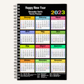 2023 Kalender mit Feiertagen Jährlich Moderne Cust Notizblock (Vorderseite)
