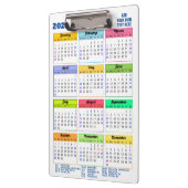 2023 Kalender mit Public Holidays Modern Blue Klemmbrett (Links)