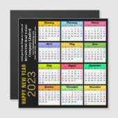 2023 Kalender Modern Simple Corporate Magnet Card (Vorne/Hinten)
