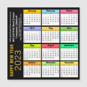 2023 Kalender Modern Simple Corporate Magnet Card