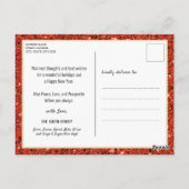 2023 Kalender Moderne Familie 12 Foto Roter Glitze Postkarte (Rückseite)