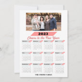 2023 Kalender Modernes Foto Gruß Feiertagskarte (Vorderseite)