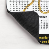 2023 Kalender Modernes Schwarzes Script Minimalist Mousepad (Ecke)
