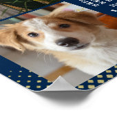 2023 Kalender Navy Koral Gold Familie Foto Collage Poster (Ecke)