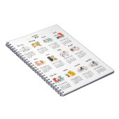 2023 Kalender Niedlicher Cartoon Katzen und Hunde Notizblock (Rechte Seite)