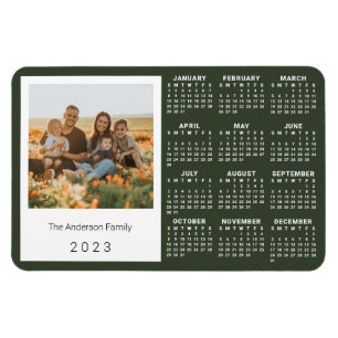 2023 Kalender Personalisiert Vintage Sofortbild Magnet