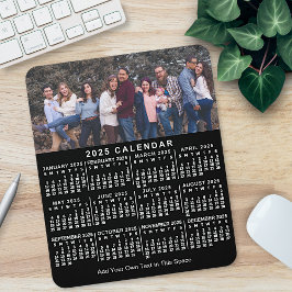2023 Kalender Personalisiertes schwarzes Foto Name Mousepad
