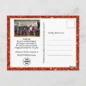 2023 Kalender Roter Glitzer Modernes Business Foto Postkarte (Rückseite)