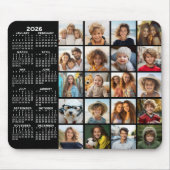 2023 Kalender - Schwarz der Collage aus 20 Fotos Mousepad (Vorne)