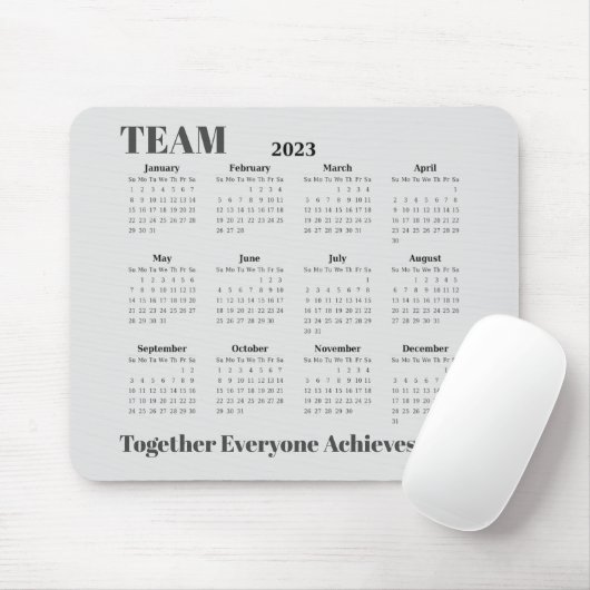 2023 Kalender-TEAM-Maus-Pad Mousepad (Mit Mouse)