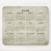 2023 Kalender - traditionelles Pergament Gold grau Mousepad (Vorne)