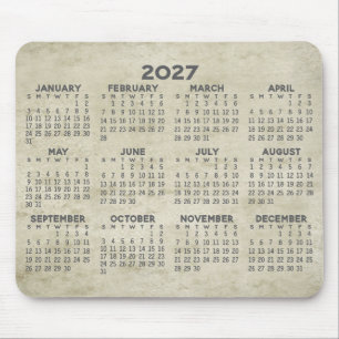 2023 Kalender - traditionelles Pergament Gold grau Mousepad