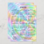 2023 Kalender Volljährig farbenfrohe Imitate Holog Programm (Vorne/Hinten)