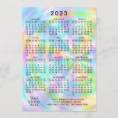 2023 Kalender Volljährig farbenfrohe Imitate Holog Programm (Vorderseite)