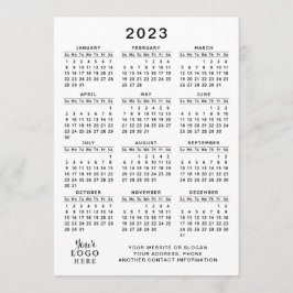 2023 Kalender Volljähriger weißer Schwarzer Minima Programm