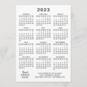 2023 Kalender Volljähriger weißer Schwarzer Minima Programm (Vorderseite)