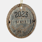 2023 Kanalabdeckung Offiziell Keramik Ornament (Links)