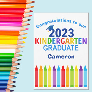 2023 Kindergarten Graduate Custom Cute Graduation Karte