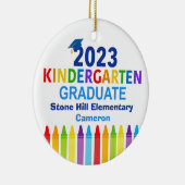 2023 Kindergarten Niedlicher Abschluss Keramik Ornament (Rechts)