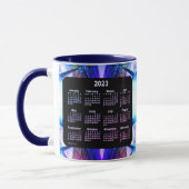 2023 Künstlerischer Miami Blue Neon Calendar von J Tasse (Links)