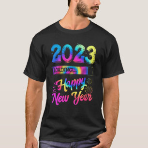 2023 Ladung Gefärbte Krawatte glücklich Neues Jahr T-Shirt