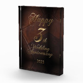 2023 Leather Wedding Happy 3. Jubiläum Fotoblock (Rechts)