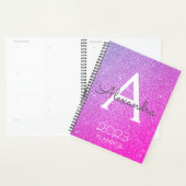 2023 Lila-Rosa-Glitzer-Sparkle-Monogramm Planer (Anzeige)