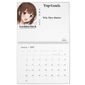 2023 Manga anime Mädchen Kalender Ziele (Jan 2027)
