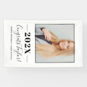 2023 Minimalistischer Abschluss für  Schwarzes ben Banner (Horizontal)