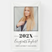 2023 Minimalistischer Abschluss für  Schwarzes ben Banner (Vertikal)