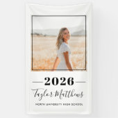 2023 Minimalistischer Abschluss für  Schwarzes ben Banner (Vertikal)