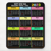 2023 Minimalistischer Kalender Mousepad (Vorne)