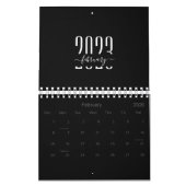 2023 Minimalistischer Schwarz-Weiß-Kalender Kalender (Feb 2026)