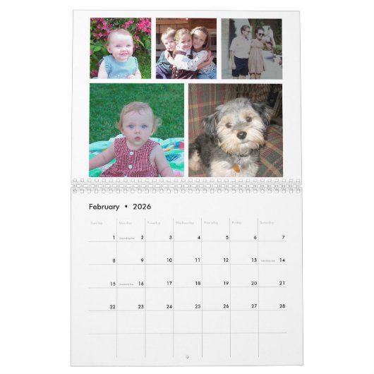 2023 Moderne 60-Foto - Hot-Pink Custom Kalender (Feb 2026)