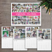 2023 Moderne 60-Foto - Hot-Pink Custom Kalender