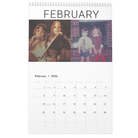2023 Moderne Familie 24 Foto - Schwarz-weiß minima Kalender (Feb 2026)