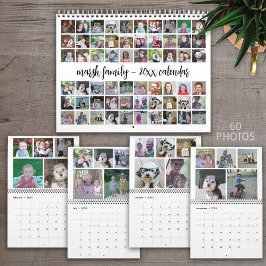 2023 Moderne Familie 60 Foto - 5 pro Monat Custom Kalender