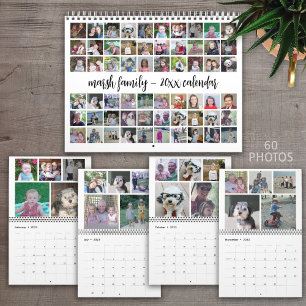 2023 Moderne Familie 60 Foto - 5 pro Monat Custom Kalender