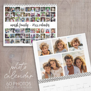 2023 Moderne Familien 60 Foto - 5 pro Monat Benutz Kalender
