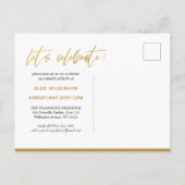 2023 Moderne Typografie Trendy Foto Abschluss Einladungspostkarte (Rückseite)