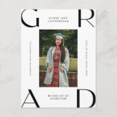 2023 Moderne Uni Student Abschluss Ankündigungspostkarte (Vorderseite)