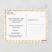 2023 Moderner Gold Glitzer Script 2 Foto Kalender Postkarte (Rückseite)