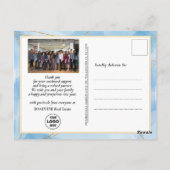 2023 Moderner Jahreskalender Corporate Blue Gold Postkarte (Rückseite)