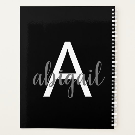 2023 Moderner Name für ein einfaches Monogramm Planer (Rückseite)