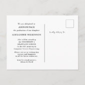 2023 Moderner Trendy 4 Foto Collage Abschluss Ankündigungspostkarte (Rückseite)