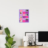 2023 Monatlicher Kalender FotoCollage Niedliche Mo Poster (Heimbüro)